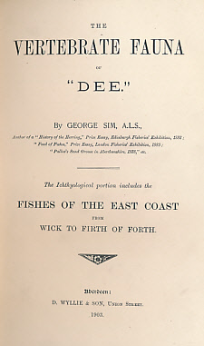 Image du vendeur pour The Vertebrate Fauna of 'Dee' mis en vente par Barter Books Ltd