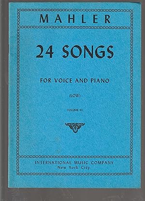 Mahler 24 Songs for voice and Piano (Low) Volume III
