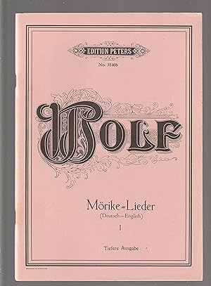 Gedichte Von Eduard Morike Fur Eine Singstimme Und Klavier Ausgabe Fur Tiefere Stimme. (Deutsch -...