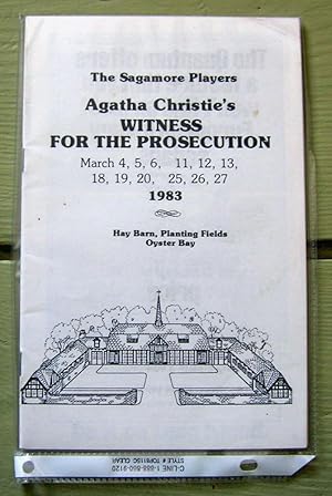 Seller image for Ten Little Indians, Towards Zero, Witness for the Prosecution. The Sagamore Players. [3 theatrical programs] for sale by Monkey House Books