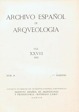 Imagen del vendedor de ARCHIVO ESPAOL DE ARQUEOLOGA.VOL. XXVIII. N 91 a la venta por Librera Torren de Rueda