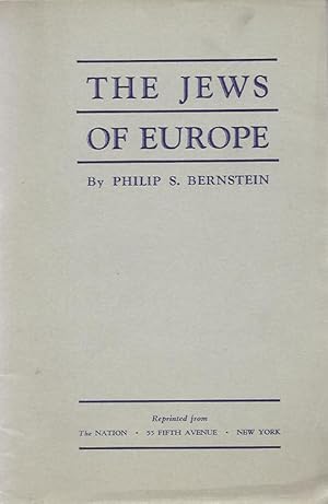 Seller image for THE JEWS OF EUROPE for sale by Dan Wyman Books, LLC