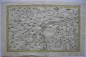 Ulm mit dero Gegend auf 1 1/4 Stund Kupferstich v. Gabriel Bodenehr ( 1664 - 1758 ) aus Atlas cur...