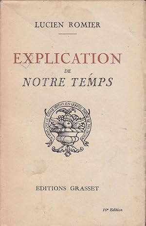 Image du vendeur pour Explication de Notre Temps EPUISE 1925 Quebec mis en vente par CARIOU1