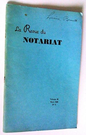 Les premiers notaires de Montréal sous le régime anglais, 1760-1800, dans La revue du notariat, v...