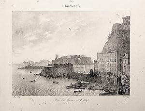 Image du vendeur pour Naples,vue du Chateau de l'Oeuf. mis en vente par libreria antiquaria perini Sas di Perini