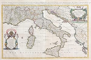 L'Italie divisee suivant l'estendue de touts les etats, royaumes, republiques, duches, principautes.