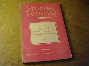 Seller image for Quellen zur lteren Wirtschaftsgeschichte Mitteldeutschlands III. Teil - Studienbcherei Heft 11 for sale by Antiquariat Fuchseck