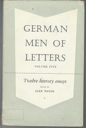Seller image for German Men of Letters, Volume Five (5): Twelve Literary Essays for sale by Dorley House Books, Inc.