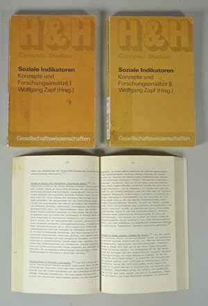 Bild des Verkufers fr Soziale Indikatoren. Konzepte und Forschungsanstze. Sektion soziale Indikatoren in der Deutschen Gesellschaft fr Soziologie, 1., 2. und 3. Band: Berichte und Diskussionen 1972, 1973 und 1974. (H & H Campus: Studien.) zum Verkauf von Antiquariat Bookfarm