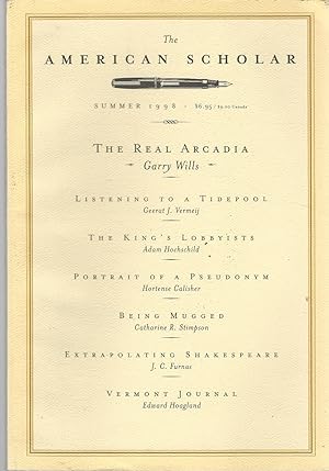 Image du vendeur pour The American Scholar: Volume 67, No. 3; Summer, 1998 mis en vente par Dorley House Books, Inc.