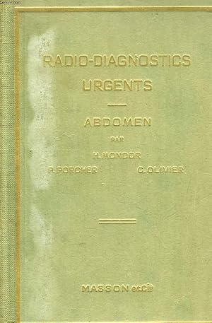 Bild des Verkufers fr RADIO-DIAGNOSTICS URGENTS zum Verkauf von Le-Livre