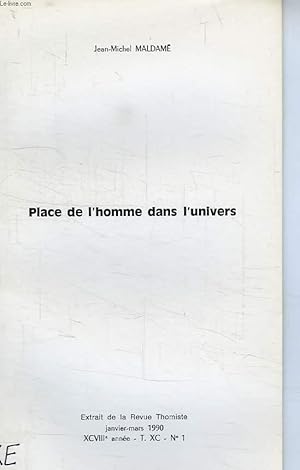 Seller image for PLACE DE L'HOMME DANS l'UNIVERS for sale by Le-Livre