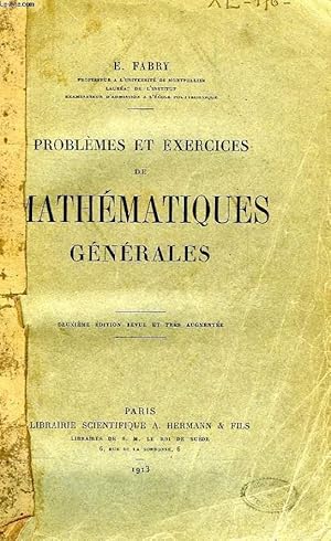 Bild des Verkufers fr PROBLEMES ET EXERCICES DE MATHEMATIQUES GENERALES zum Verkauf von Le-Livre