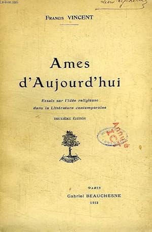 Bild des Verkufers fr AMES D'AUJOURD'HUI zum Verkauf von Le-Livre