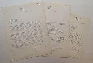 Three Typed Letters Signed on personal stationery