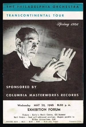 The Philadelphia Orchestra; Transcontinental Tour, Spring, 1946