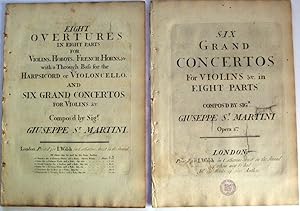 Eight Overtures in Eight Parts for Violins, Hoboys, French Horns, &c [Oboe primo only]. and Six G...