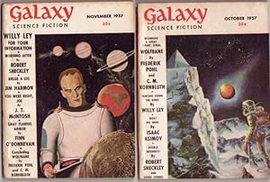 Bild des Verkufers fr Galaxy Science Fiction: October & November 1957 -featuring "Wolfbane" in two parts by Frederik Pohl & C. M. Kornbluth + Ideas Die Hard, Double Indemnity, Morning After, Robots are Nice?, Break a Leg, Gray Flannel Armor, You Wre Right Joe, Share Alike, + zum Verkauf von Nessa Books