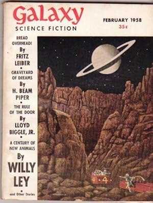 Seller image for Galaxy Science Fiction: February 1958 -The Repairman, The Big Bounce, Traders Risk, The Blue Tower, Graveyard of Dreams, Bread Overhead, The Rule of th Door, + for sale by Nessa Books