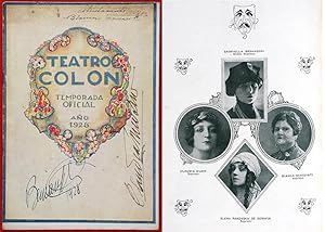 Teatro Colón, Buenos Aires. 1928 season program announcing, amongst other participants, Beniamino...