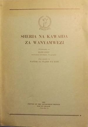 Image du vendeur pour SHERIA NA KAWAIDA ZA WASUKUMA mis en vente par Antic Hay Books