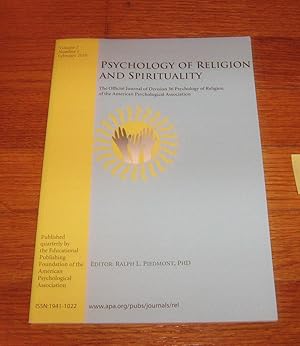 Bild des Verkufers fr Psychology of Religion and Spirituality Vol 2, Number 1, February 2010 The Offical Journal of Division 36 Psychology of Religion zum Verkauf von Friendly Used Books