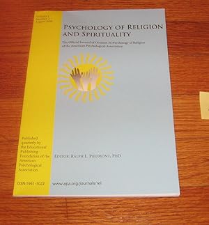 Bild des Verkufers fr Psychology of Religion and Spirituality Volume 1, Number 3, August 2009 The Offical Journal of Division 36 Psychology of Religion zum Verkauf von Friendly Used Books
