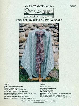 OAT COUTURE NATURAL KNITTING : English Garden Shawl & Scarf (Leaflet EK707)