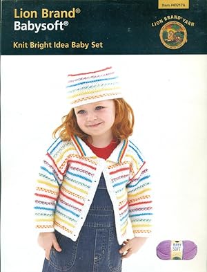 LION BRAND BABYSOFT : KNIT BRIGHT IDEA BABY SET : #40217A