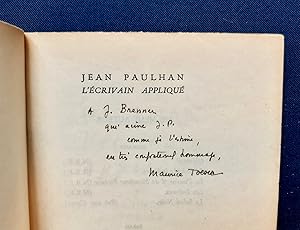 Image du vendeur pour Jean Paulhan l'crivain appliqu - mis en vente par Le Livre  Venir