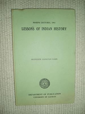 Bild des Verkufers fr Lessons of Indian History zum Verkauf von Expatriate Bookshop of Denmark