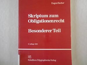 Seller image for Skriptum zum Obligationenrecht. Besonderer Teil. for sale by Antiquariat Bookfarm