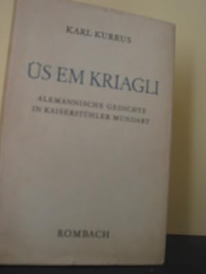 Bild des Verkufers fr s em Kriagli Alemann. Gedichte in Kaisersthler Mundart. zum Verkauf von Antiquariat-Fischer - Preise inkl. MWST