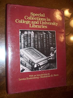 Bild des Verkufers fr Special Collections in College and University Libraries zum Verkauf von Lowest Priced Quality Rare Books