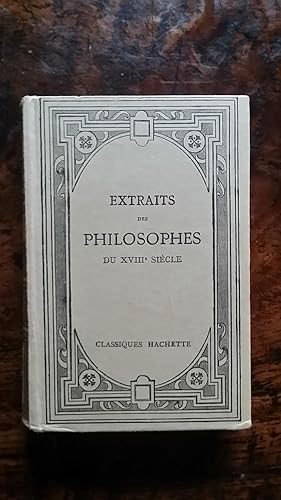 Seller image for Extraits des Philosophes: Du XVIII Sicle for sale by AHA BOOKS