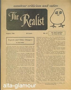 Bild des Verkufers fr THE REALIST; Freethought Criticism and Satire No. 61, August 1965 zum Verkauf von Alta-Glamour Inc.