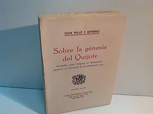 Seller image for SOBRE LA GENESIS DEL QUIJOTE MILLE Y GIMENEZ JUAN 1930 for sale by LIBRERIA ANTICUARIA SANZ