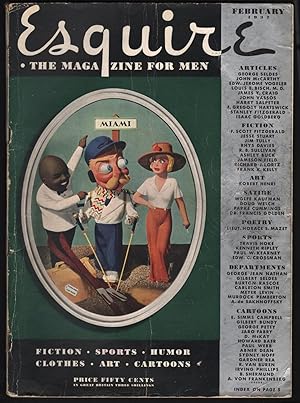 Seller image for An Alcoholic Case" in Esquire Magazine Vol. 6, No. 8, (February 1937). for sale by James & Mary Laurie, Booksellers A.B.A.A