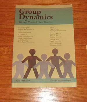 Seller image for Group Dynamics Theory, Research and Practice Sept 2009, Volume 13 Number 3 for sale by Friendly Used Books