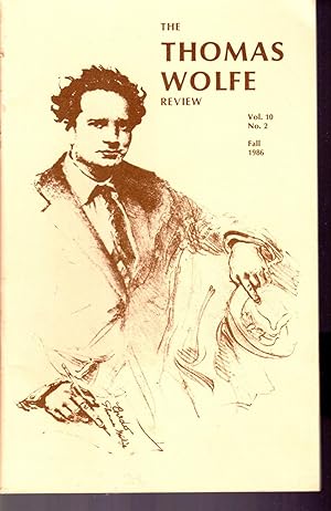Bild des Verkufers fr The Thomas Wolfe Review: Volume 10, No. 2: Fall, 1986 zum Verkauf von Dorley House Books, Inc.