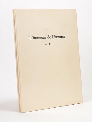 Lhonneur de lhomme [ 2 Tomes - Complet - édition originale ]