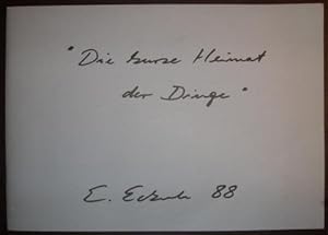 "Die kurze Heimat der Dinge". Alte Halle Dambach, Gaggenau 21. Februar - 13. März 1988.