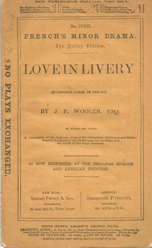 LOVE IN LIVERY (Playscript) - French's Minor Drama No. CCXII - Acting Edition