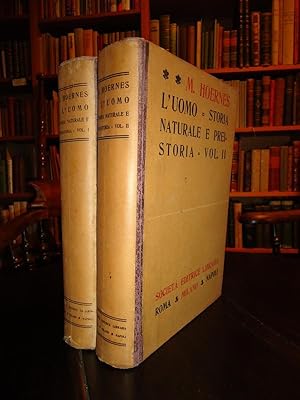 L'uomo. Storia naturale e preistoria. Versione italiana del Dott. Velio Zanoli. 2 volumi (di 2).