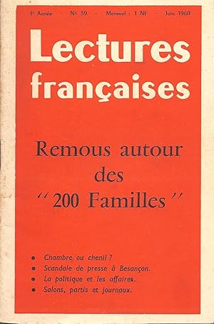 Image du vendeur pour Remous autour des "200 familles" - Lecture franaises, 4e anne, n 39 - Juin 1960 mis en vente par Pare Yannick