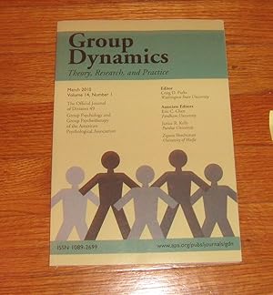 Seller image for Group Dynamics Theory, Research and Practice March 2010 Volume 14, Number 1 for sale by Friendly Used Books