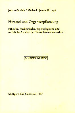 Seller image for Allokationsprobleme in der Transplantationsmedizin. Sonderdruck. Aus: Hirntod und Organverpflanzung. Ethische, medizinische, psychologische und rechtliche Aspekte der Transplantationsmedizin. Hrsg.: Johann S. Ach u. Michael Quante. for sale by Fundus-Online GbR Borkert Schwarz Zerfa