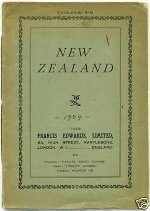 Seller image for New Zealand - Francis Edwards Book Catalogue 518 (1929) for sale by Creaking Shelves Books