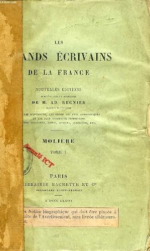Image du vendeur pour OEUVRES DE MOLIERE, 9 TOMES (LES GRANDS ECRIVAINS DE LA FRANCE) (INCOMPLET) mis en vente par Le-Livre